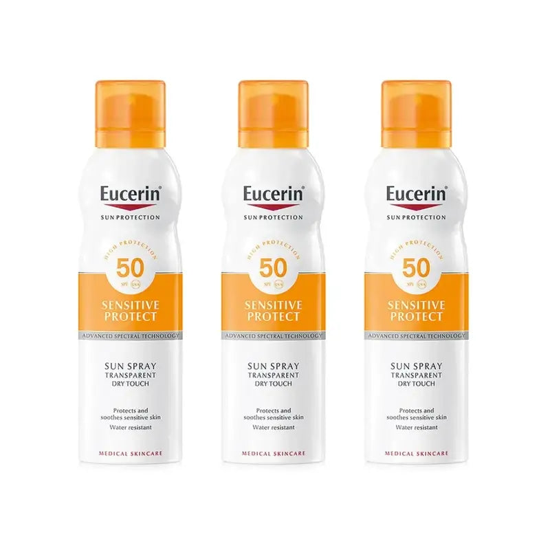 Eucerin Eucerin Dry Touch Clear Sun Spray Spf50+, 3X200 Ml