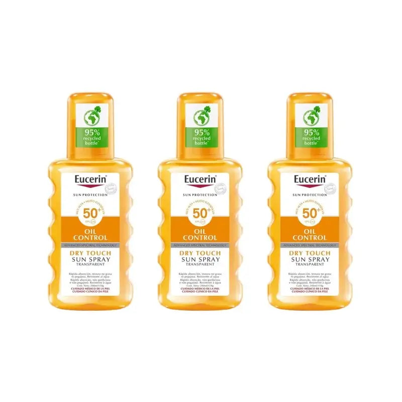 Eucerin Clear Sun Spray Spf50, 3X200 Ml