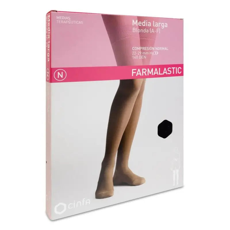 Farmalastic Media Larga Normal, Negra, Talla Pequeña