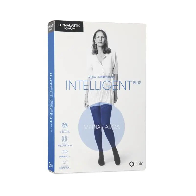 Farmalastic Novum Media Intelligent Plus Media Larga Caviar, Talla 1
