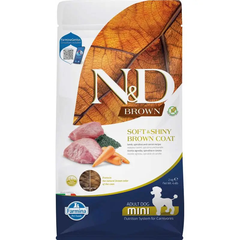 Farmina N&D Brown Dog Lamb Spirulina Mini 2Kg