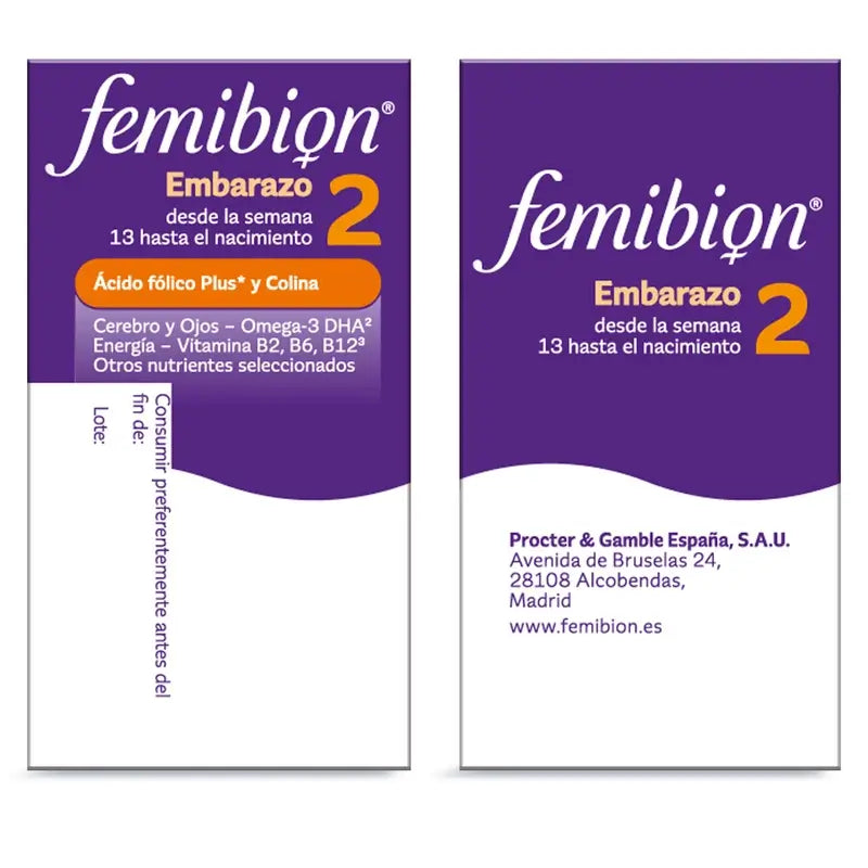 Femibion 2 Pregnancy with Folic Acid and Vitamins, 2X28 tablets
