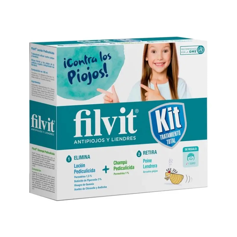 Filvit Anti-lice and Nits Total Treatment Kit Lotion 100 ml + Shampoo 100 ml