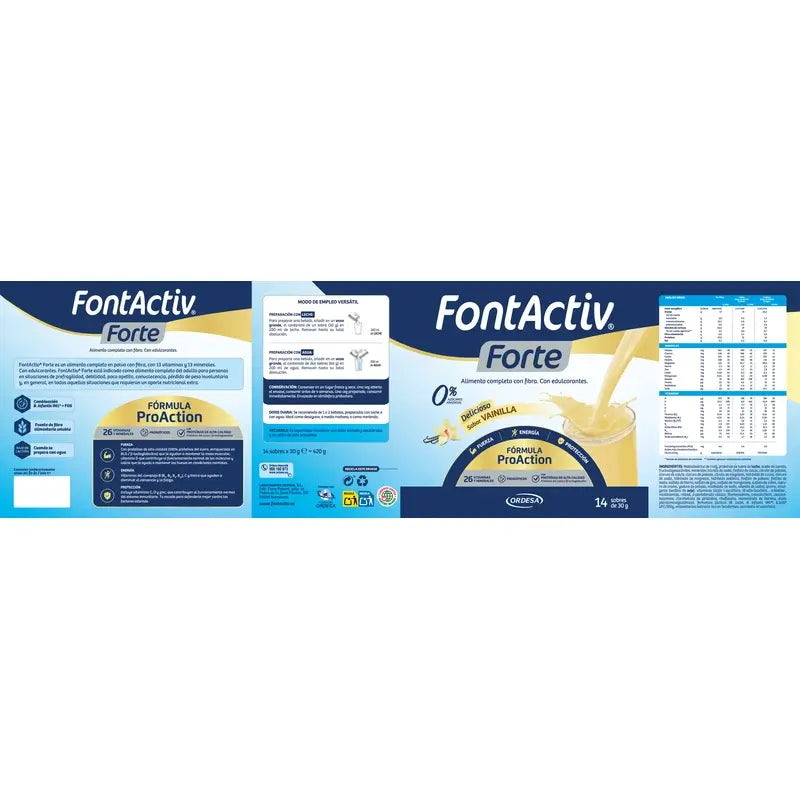 FontActiv Forte Vanilla, 14X30g