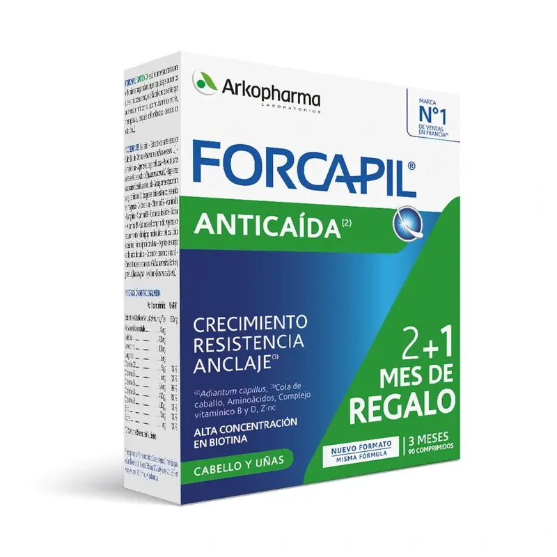 Forcapil Anti-Hair Loss 60 Tablets Pack 2+1 Arkopharma