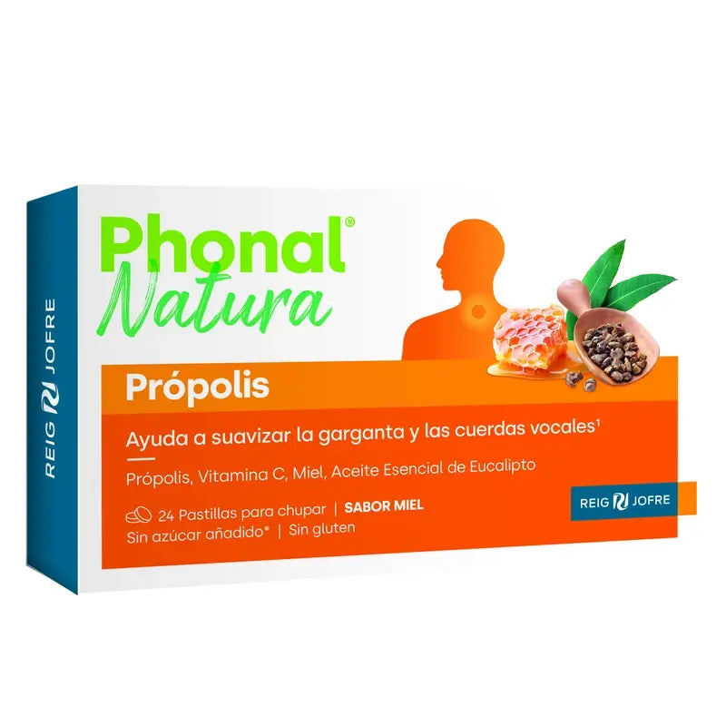 Phonal Natura Propolis Honey Lozenges, 24 Lozenges