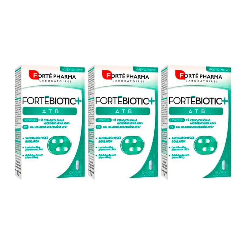 Forté Pharma Triplo Fortébiotic+ Atb, 3 x 10 Capsules