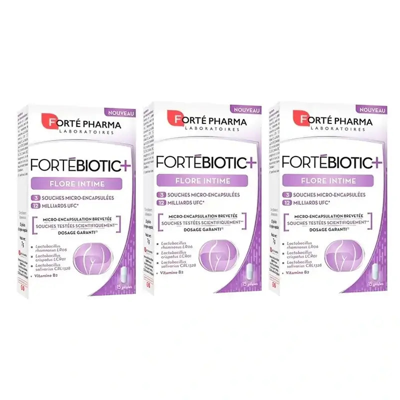 Forté Pharma Triplo Fortébiotic+ Intimate Flora, 3 x 15 Capsules