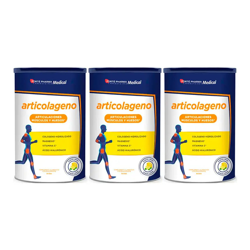 Forté Pharma Triplo Medical Articolageno Lemon Flavour, 3 x 349,5gr
