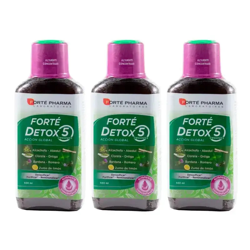 Forté Pharma Triplo Detox 5 Organs Global Action 3 x 500 ml