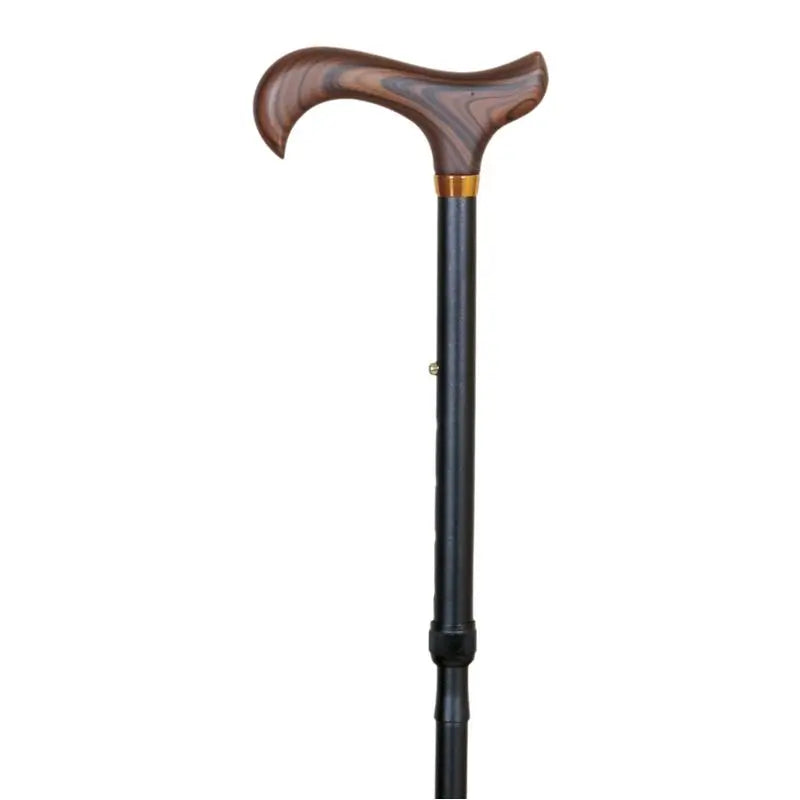 Garcia 1880 Folding Crutch Black Tone Wooden Fist