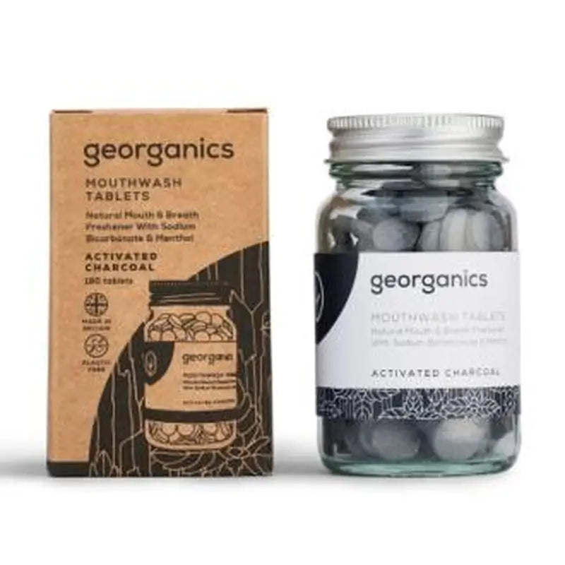 Georganics Enjuage Bucal Carbon Activado 180Pastillas.