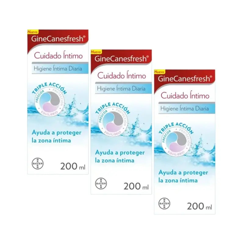 Gine-Canesten Ginecanesfresh Intimate Care Gel, 3X200 Ml