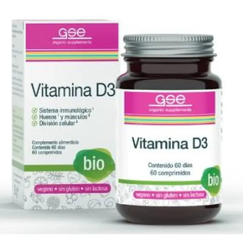Gse Vitamina D3 60 Comprimidos Bio Vegan