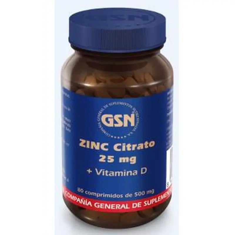 Gsn Zinc Citrato 25Mg. 80 Comprimidos