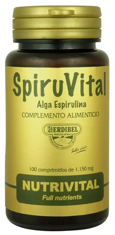 Herdibel Spiruvital Spirulina, 100 Comprimidos De 1000 Mg