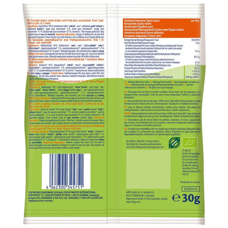 Hipp Estrellitas With Fruits Bio, 30G
