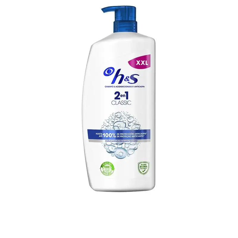 H&S Classic 2 In 1 Shampoo , 1000 ml
