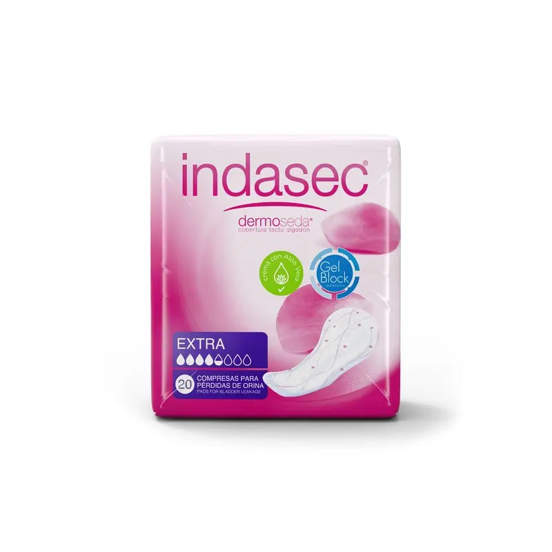 Indasec Dermoseda Incontinence Pad Extra , 20 pieces