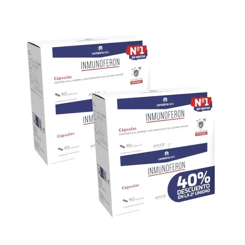 Inmunoferon Defensas Pack nutritionnel Duplo 90 gélules, paquet de 2