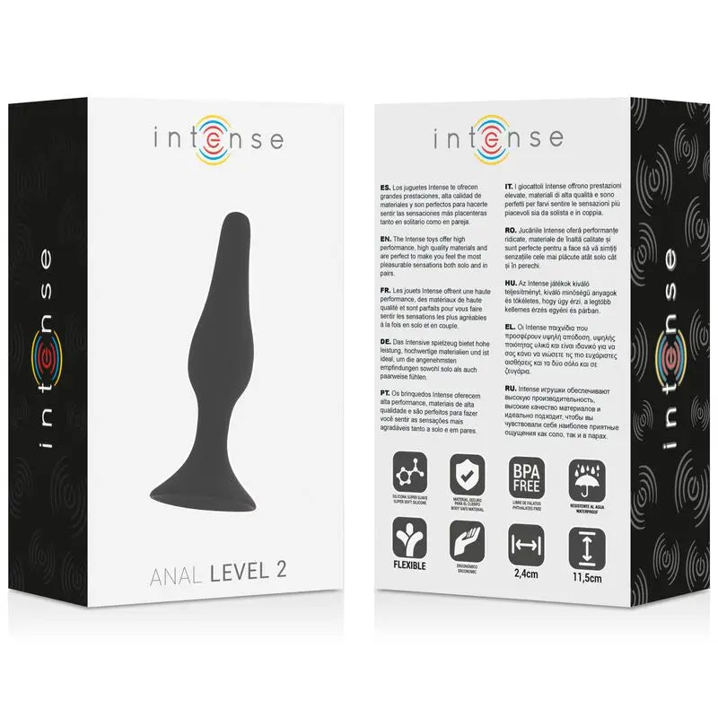 Intense Anal Toys Anal Level 2 11.5Cm Negro