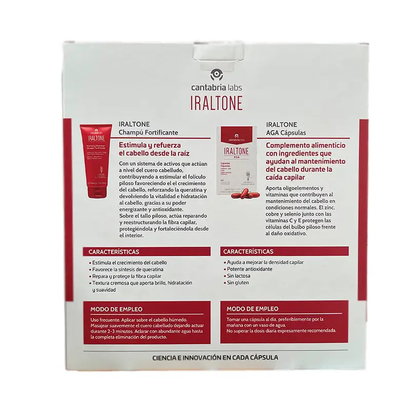 Iraltone Pack Aga, 60 capsules + Shampoo, 75 ml