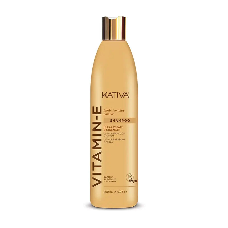 Kativa Vitamin E Biotin Bamboo Shampoo, 500 ml