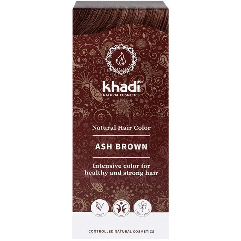 Khadi Herbal Color Castaño Ceniza , 100 gr