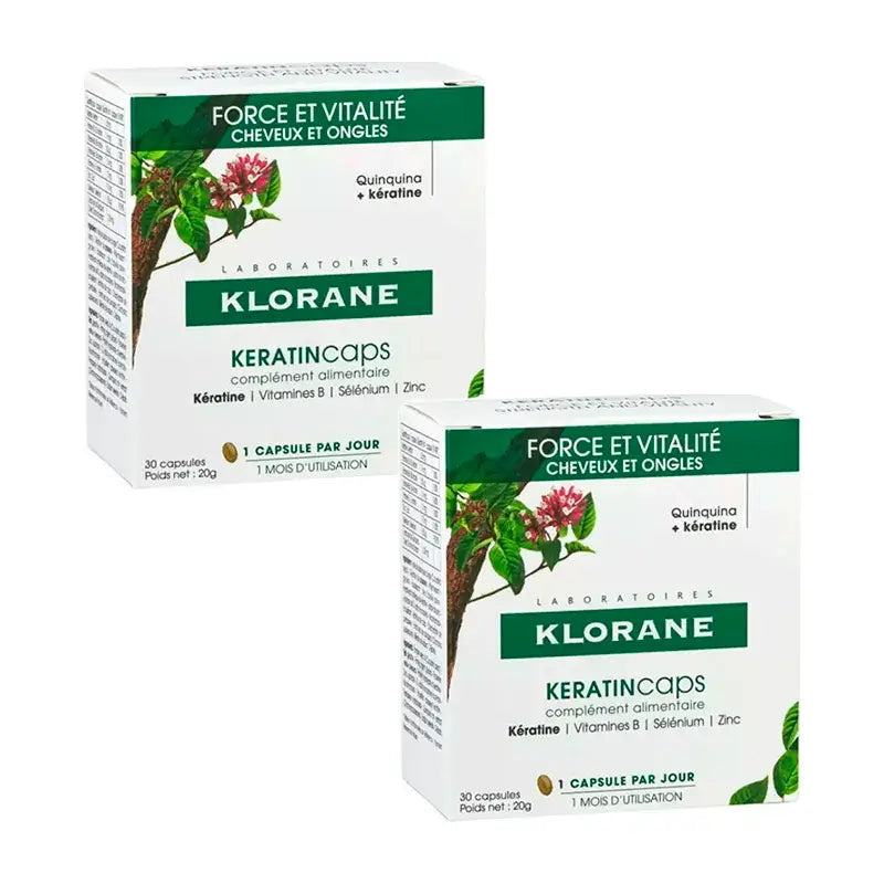 Klorane Keratincaps, Pack 2 x 30 capsules