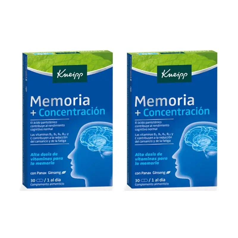 Kneipp Memory & Concentration, 2X30 Tablets