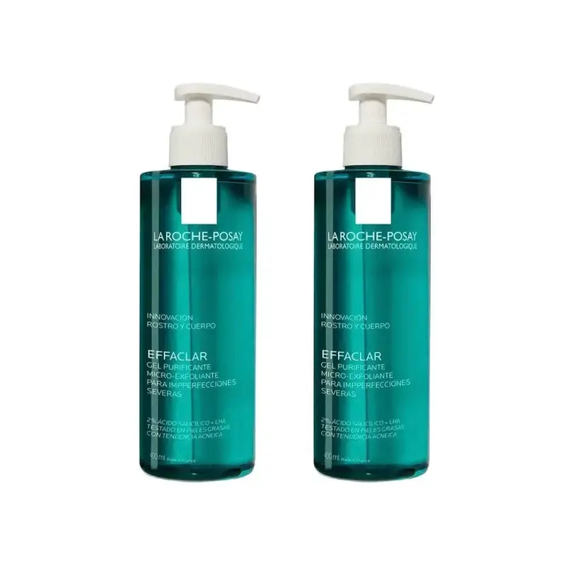 La Roche Posay Effaclar Purifying Micro-exfoliating Gel, 2X400 Ml