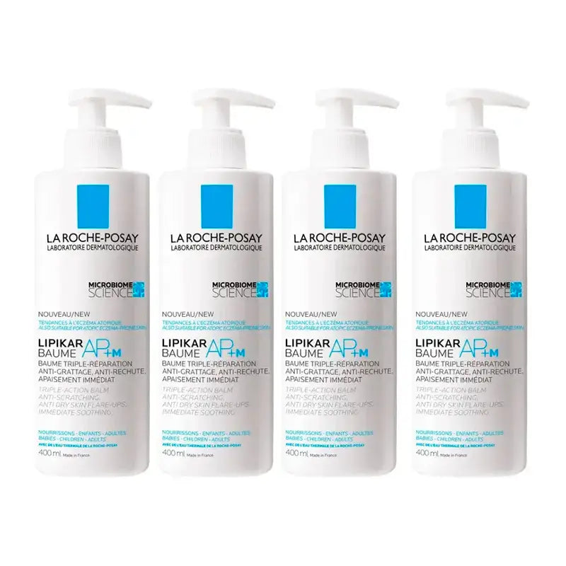 La Roche Posay Lipikar Baume Ap+M, Pack 4 x 400 ml