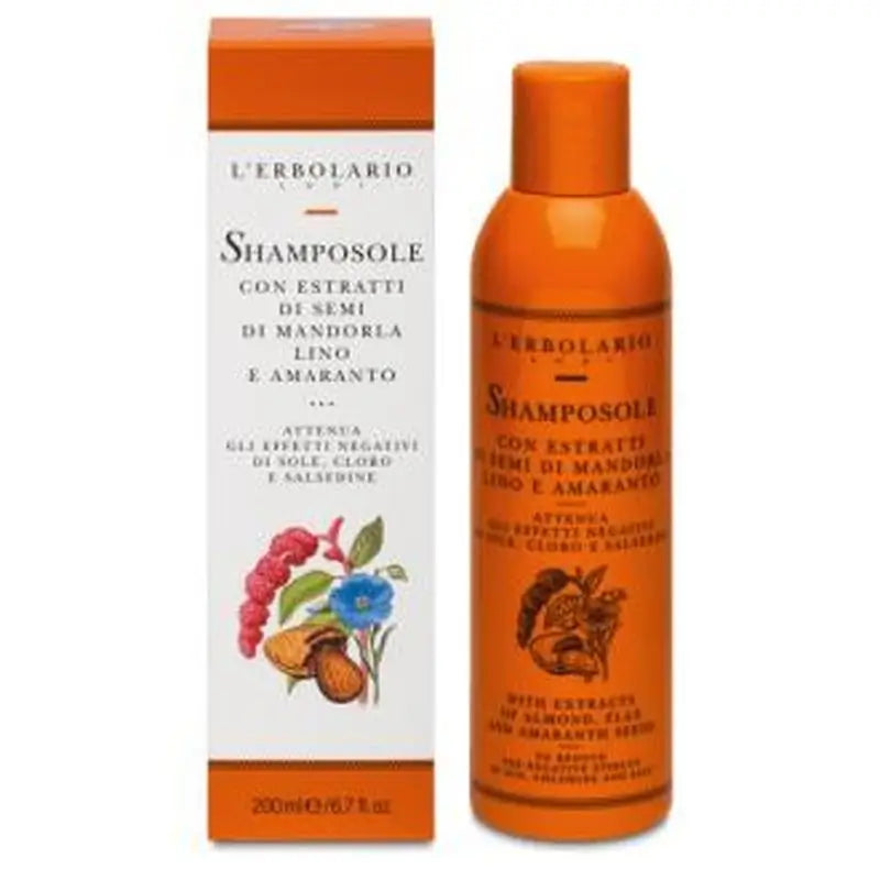L´Erbolario Solar Champu Extracto Semillas De Almendra 200Ml.