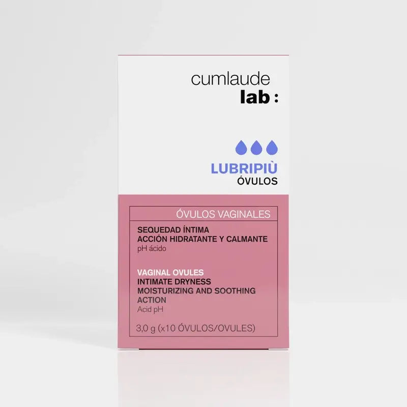 Cumlaude Lubripiu Lab Moisturising and Soothing Vaginal Ovuli, 10 Units