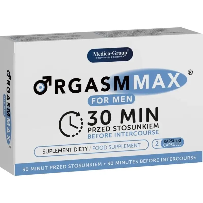 Medica Group Orgasm Max For Men Natural Food Supplement To Enhance Male Sexual Vitality And Performance , 2 capsules