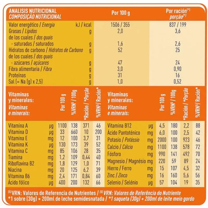 Meritene Strength & Vitality Fibre Vanilla Flavour Shake, 14 sachets x 35 grams