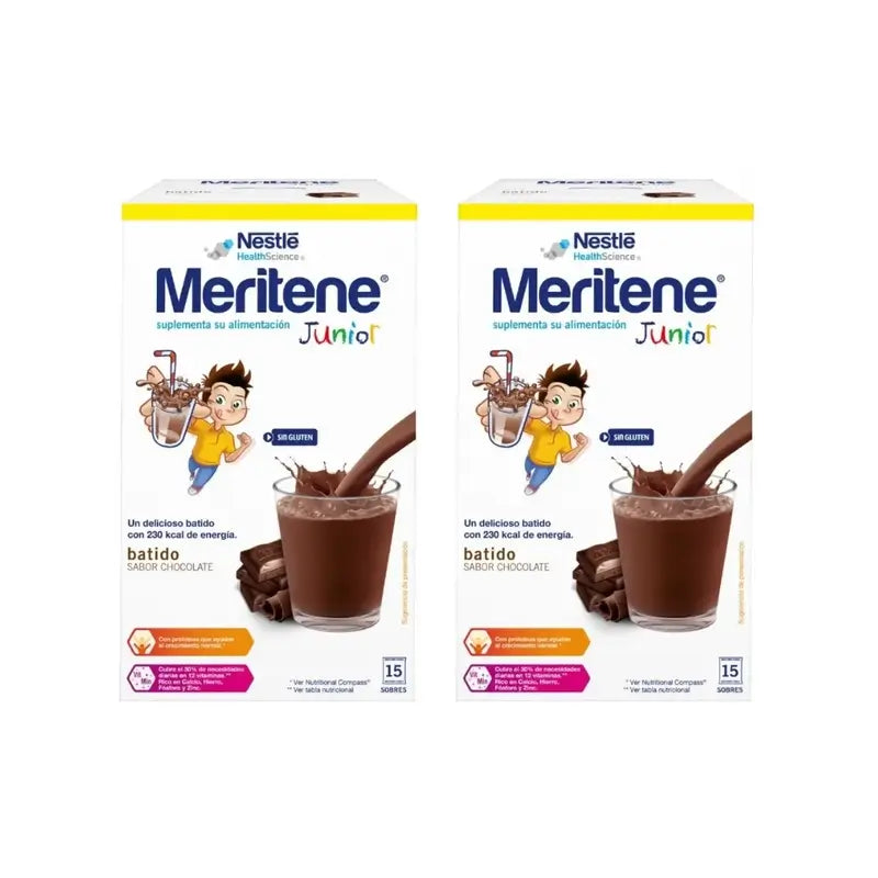 Meritene Junior Chocolate Flavour Shake, 2X15 Sachets