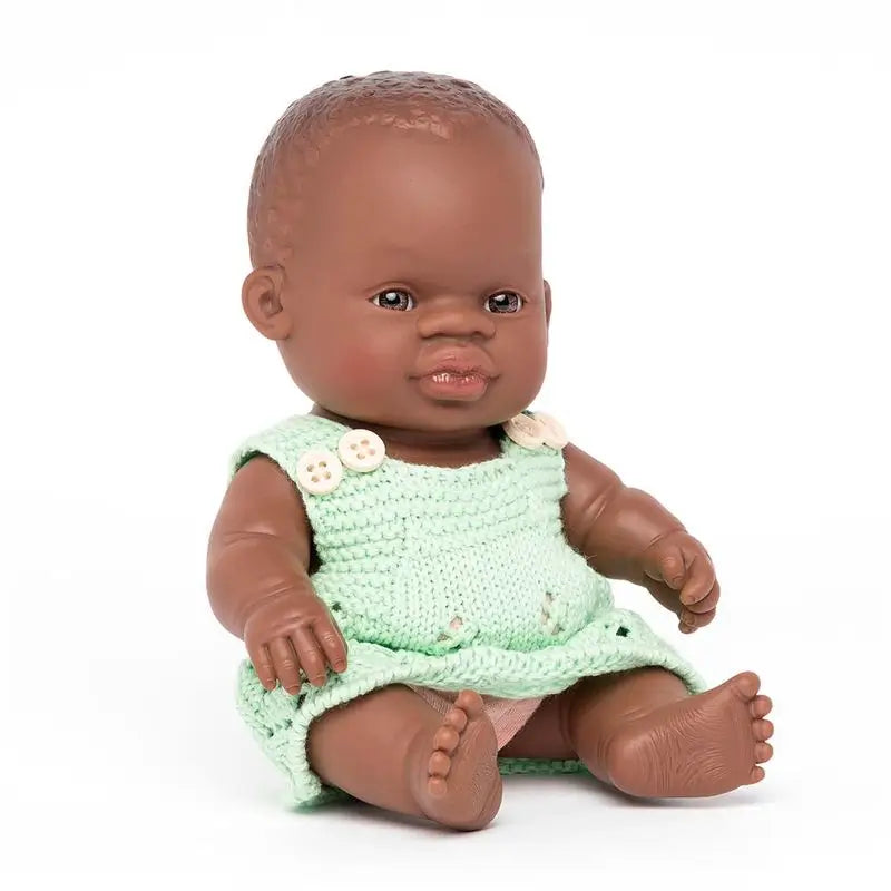 Buy Miniland African Doll 21Cm With Forest Dress at the best price