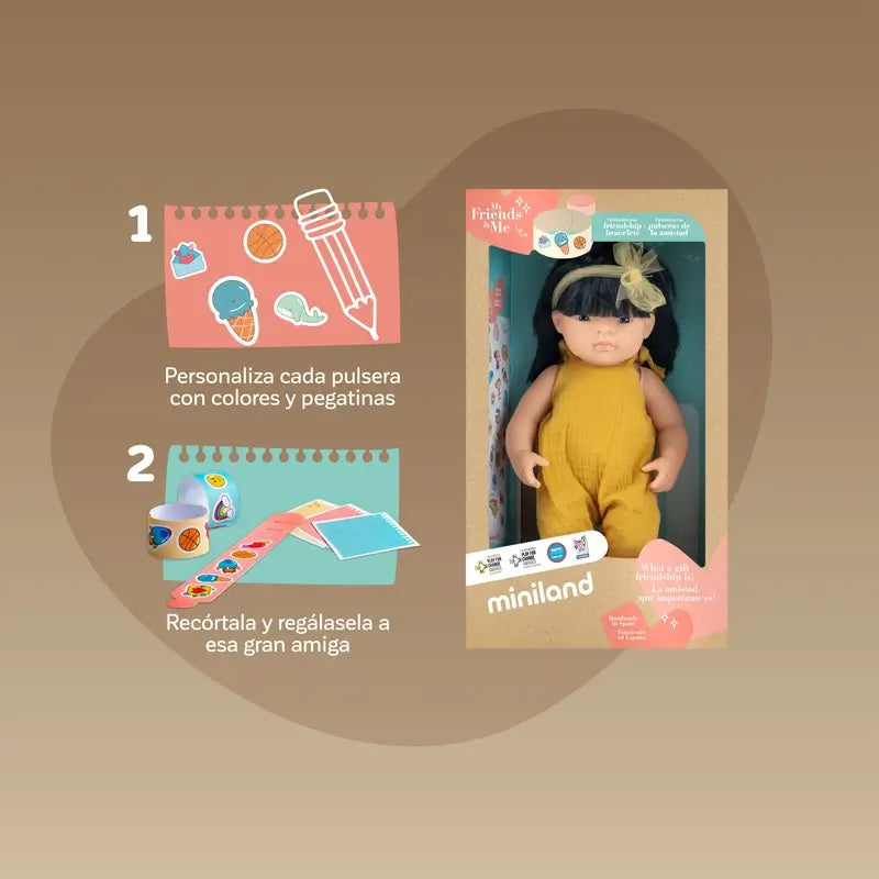 Miniland Asian Doll 38 Cm My Friends & Me