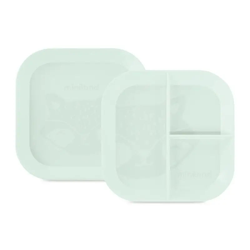 Miniland Set De Platos Compartimentado Y Cuadrado Mint