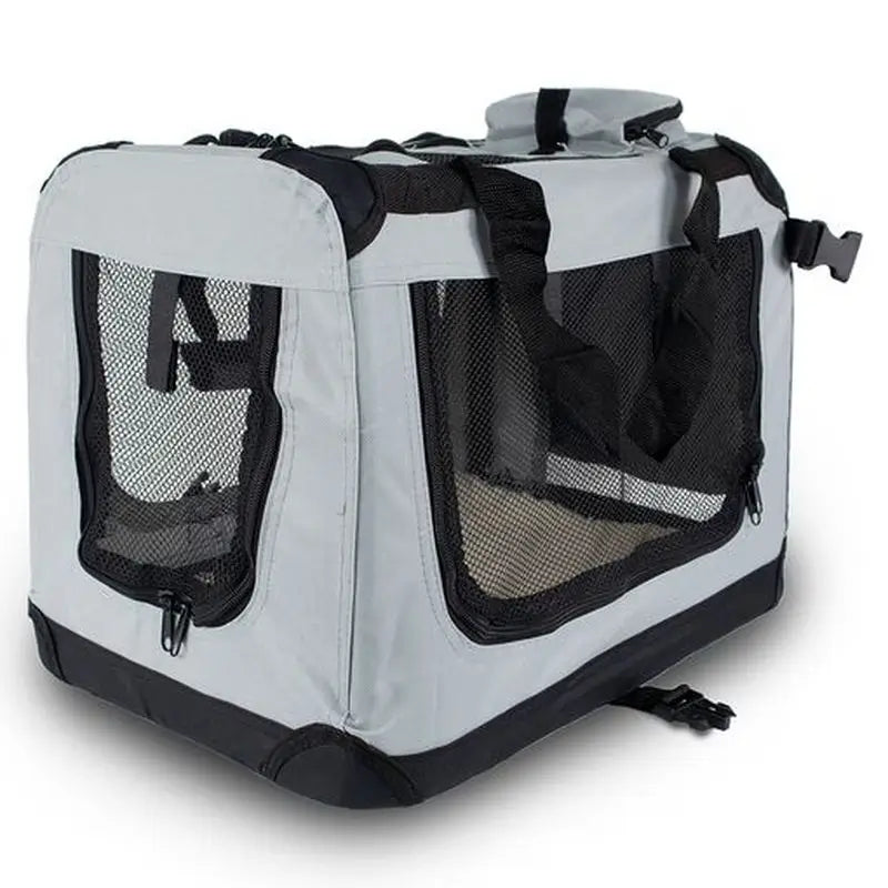 Mobiclinic Foldable Pet Carrier Grey Baloo Size S