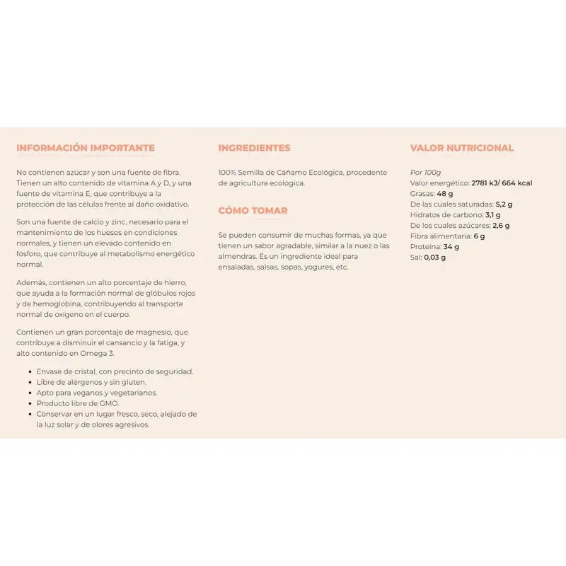 Myconatur Myconatur Peeled Hemp Seeds 200Gr. Eco