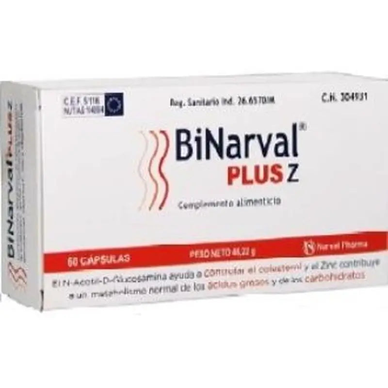 Narval Pharma, S.A. Binarval Plus Z 60 Cápsulas