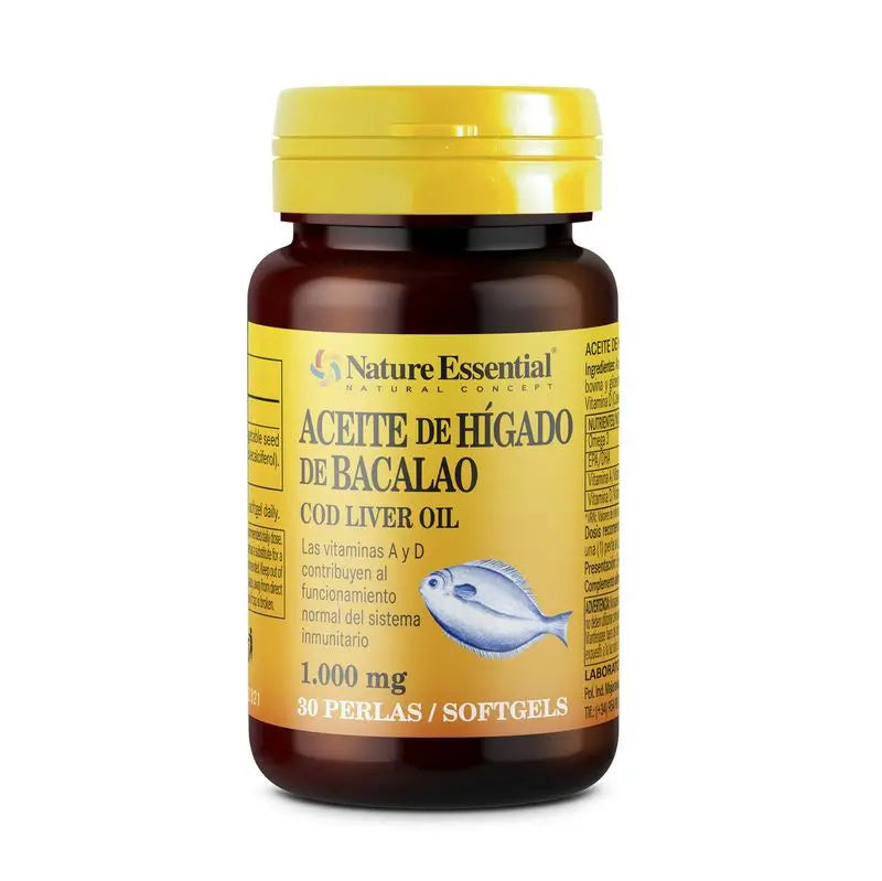 Nature Essential Aceite De Higado De Bacalao , 30 perlas