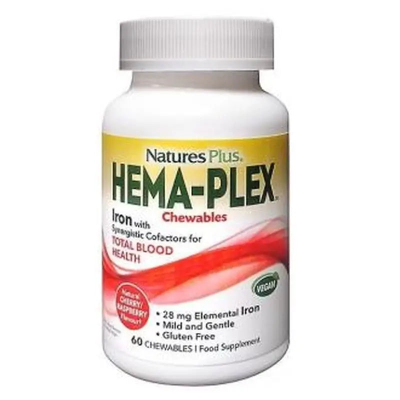Natures Plus Hema-Plex Masticable 60Comp.