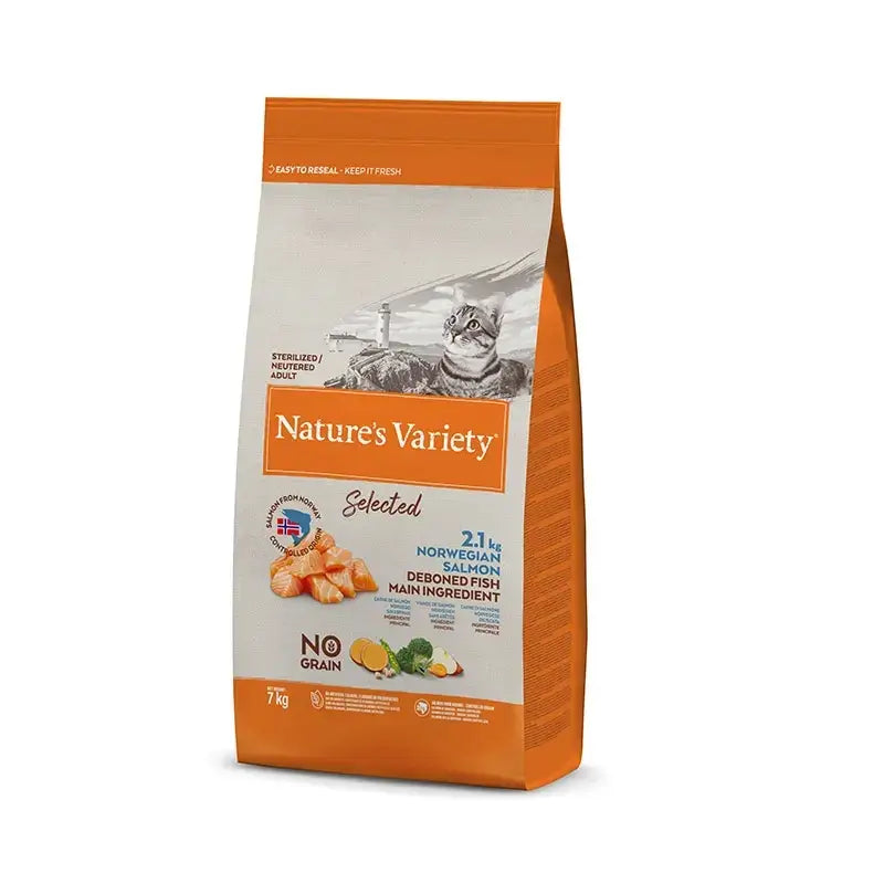 Nature'S Variety Selected Feline Adult Sterilised Salmon, 7 kg, cat food