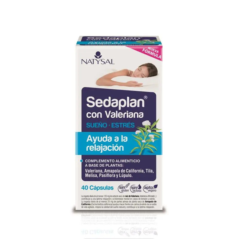 Natysal Sedaplan Dulces Sueños Con Valeriana , 40 cápsulas