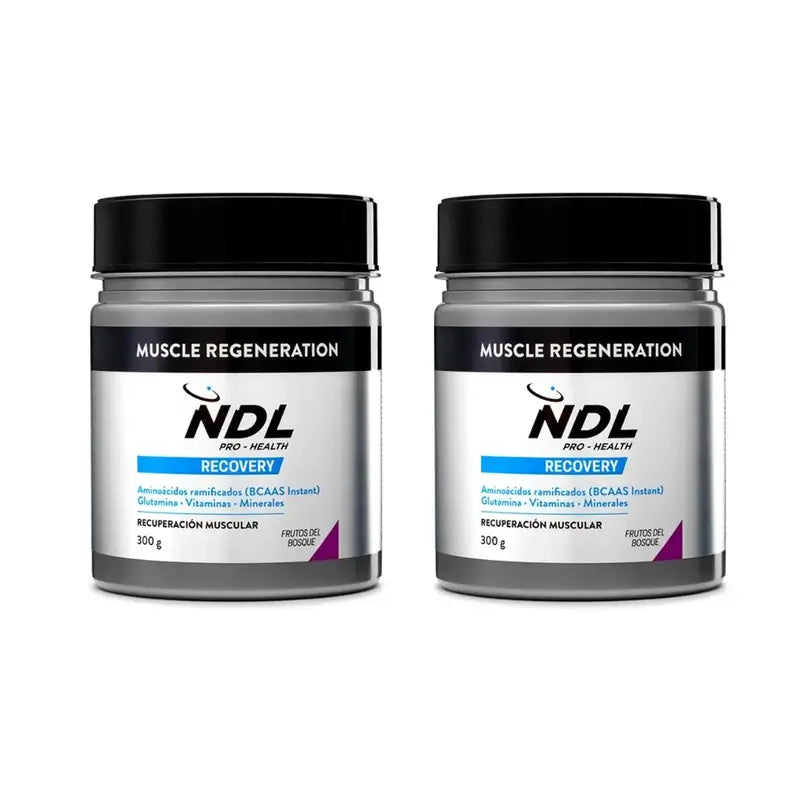 Ndl Pro-Health Muscle Regeneration, Bcaa 2:1:1, Glutamine, Forest Fruits Powder, 2X300g