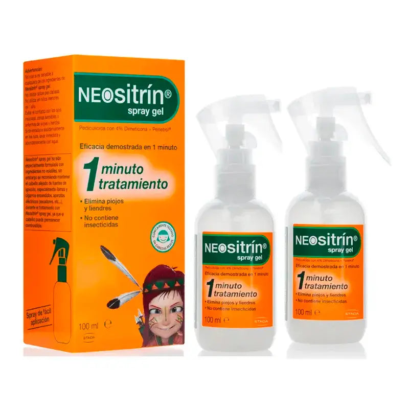 NEOsitrin® Anti-Lice Liquid Gel Spray, Pack 2 x 100 ml