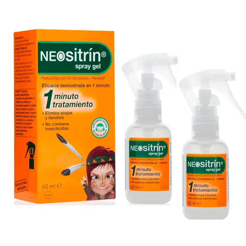 NEOsitrin® Anti-Lice Liquid Gel Spray, Pack 2 x 60 ml